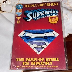 DC Comics Superman The Man of Steel Comic - Red and Blue